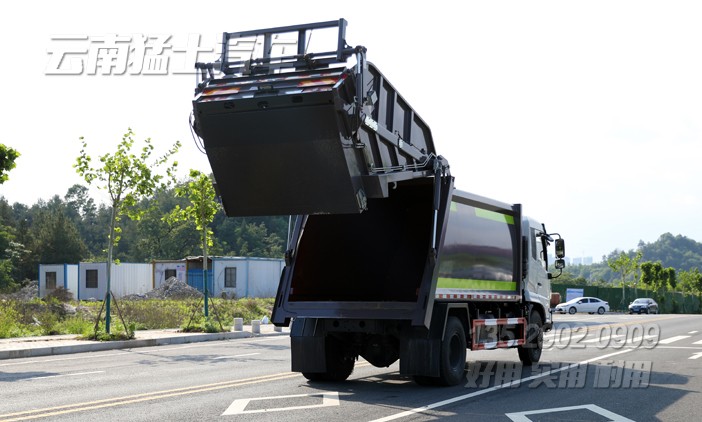 14方垃圾車(chē),環(huán)衛(wèi)垃圾車(chē),壓縮式垃圾車(chē),東風(fēng)全自動(dòng)垃圾車(chē),市政環(huán)衛(wèi)車(chē)廠家