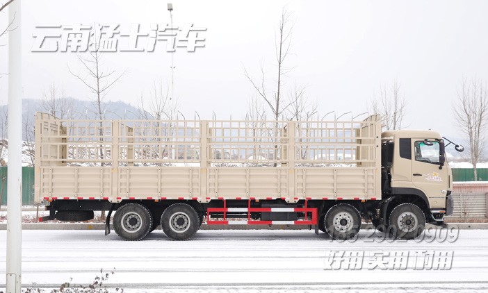 圍欄畜牧車,果蔬運(yùn)輸車,12米重型貨車,420馬力倉(cāng)柵車,四橋卡車,東風(fēng)后八輪